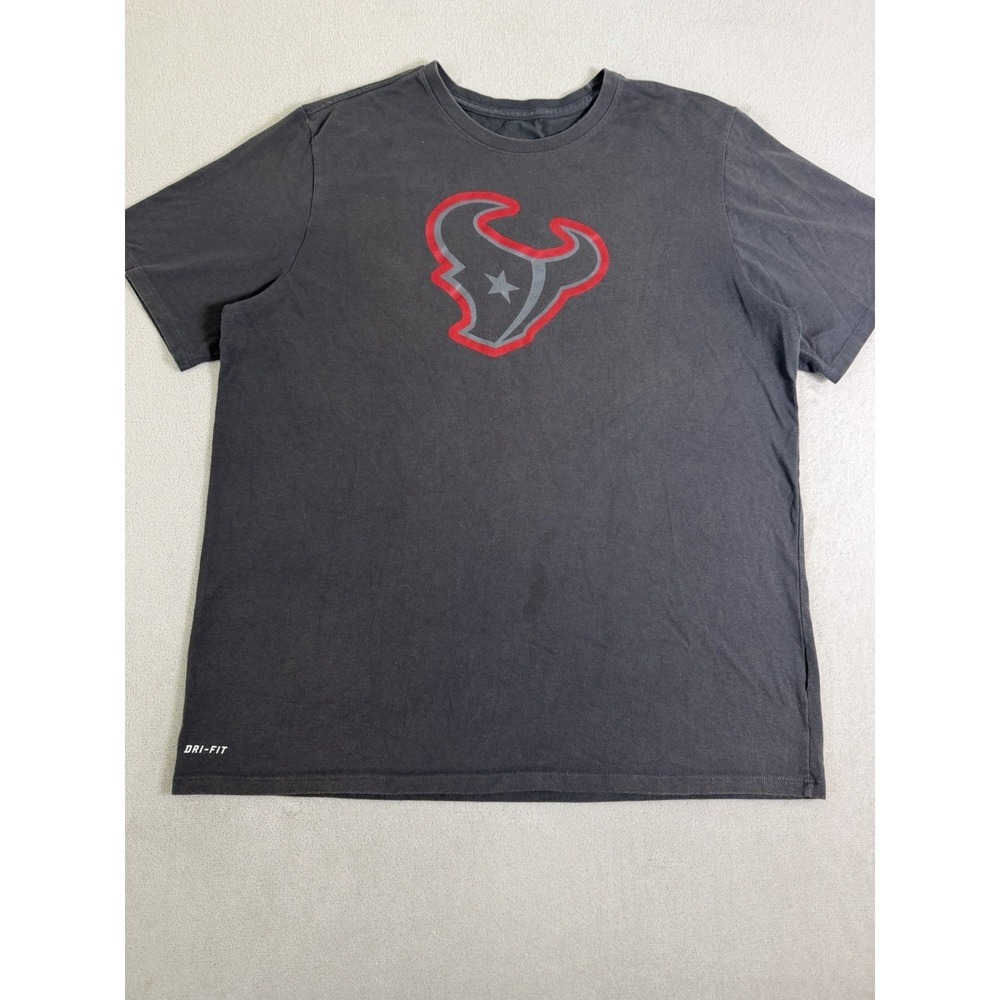 Nike Houston Texans Dri-FIT T Shirt Mens XL Gray NFL Football Athletic Tee - Picture 12 of 16